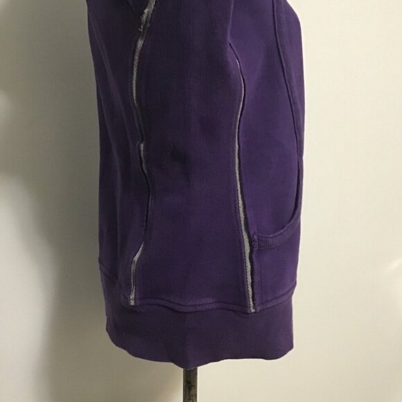 Lululemon Special Edition Scuba Hoodie Purple with Gray Trim Size 8 - Picture 3 of 12